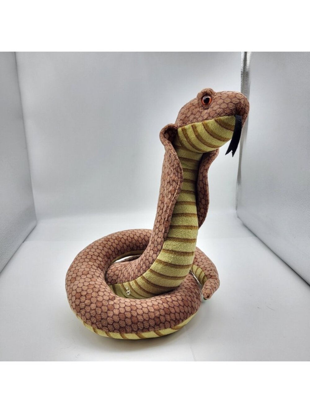 Wild Republic Hooded Brown King Cobra Plush Soft Realistic Stuffed Animal Toy